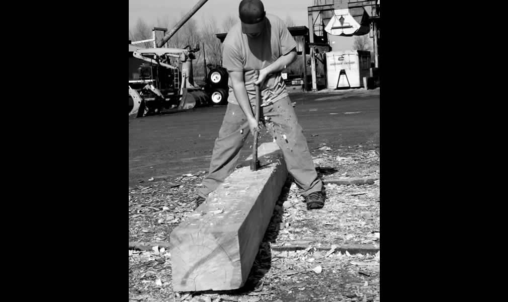 authentic hand hewn log